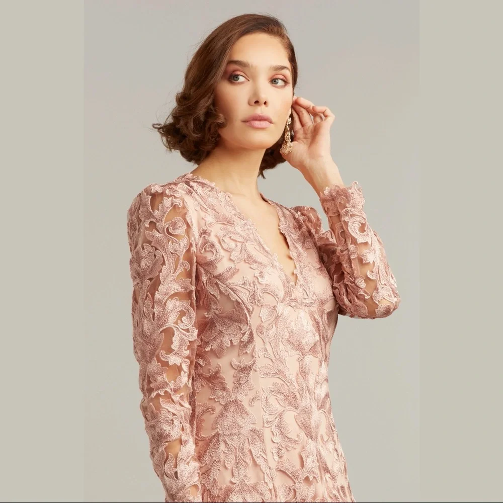 TADASHI SHOJI - EVOTA HANDKERCHIEF HEM DRESS - Picture 3 of 4